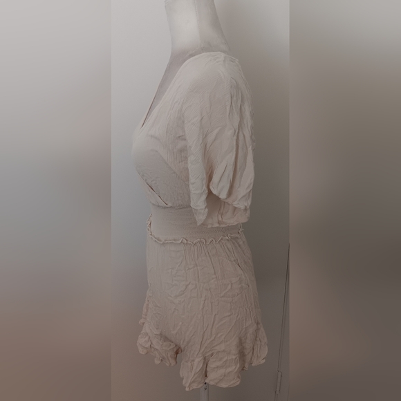 Cream Ruffled Jumpsuit - Picture 2 of 3